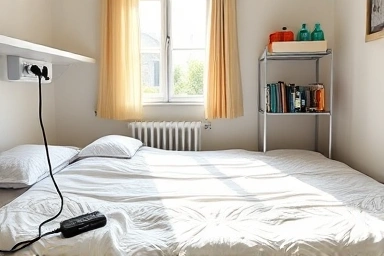 정돈된 기숙사 방 모습