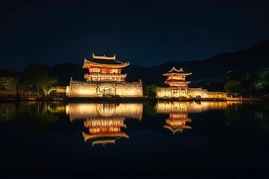 Gyeongju Donggung Palace Wolji Pond night view