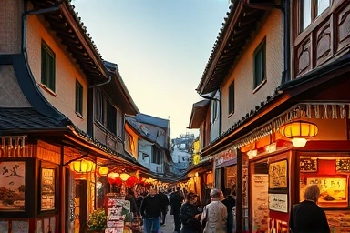 Hwangridan-gil Gyeongju street cafes shops food