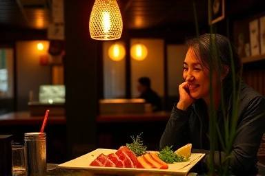 Cozy izakaya date with fresh seafood