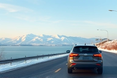 Winter Jeju Island road trip with rental car