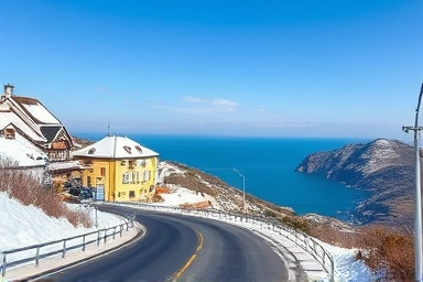 Namhae winter drive, German village, rice terraces, coastal road