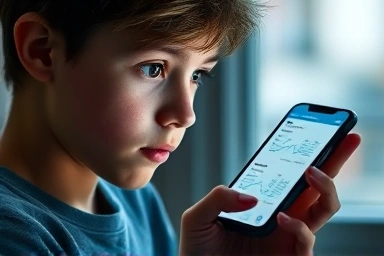 Young person analyzing AI relationship advice report on phone