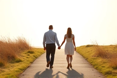 Couple enjoying a secure and peaceful relationship, free from anxiety.