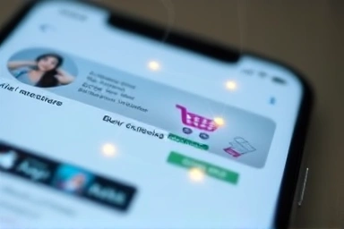 Smartphone screen showing digital data with emotional connection lines