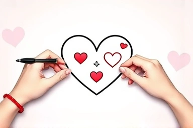 Couple designing a personalized emoji