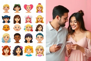 Custom couple emojis enhancing relationship communication