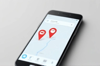 Smartphone map interface showing connected location pins for couples