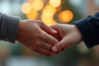 Symbolic image of connection and warmth in dating.