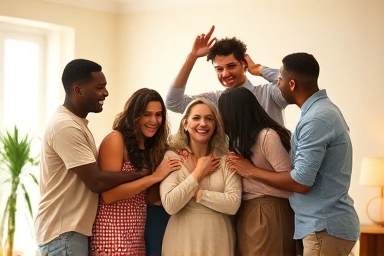 People connecting in a supportive and healthy relationship environment.