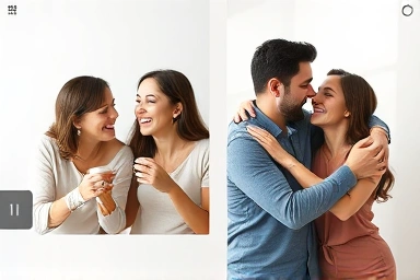 Symbolic representation of friendship and physical connection in relationships.