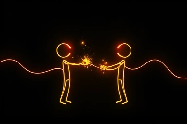 Metaphor for emotional connection and 'deposits' in a relationship.