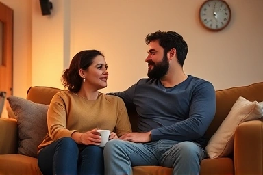 Couple communicating openly, understanding and empathy