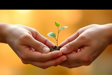 Hands nurturing relationship growth with honest expression