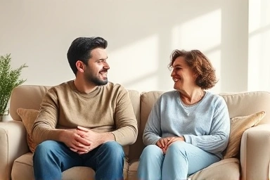 Couple communicating with empathy and understanding.