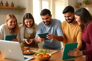 Virtual cooking class fostering new friendships and connections online.