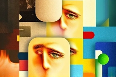 Abstract visualization of analyzing past patterns and designing future relationships.