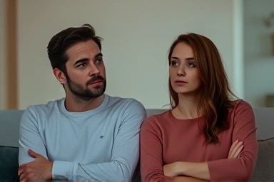 Couple experiencing unspoken communication gap.