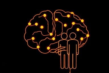 Brain illustration symbolizing cognitive shortcuts in relationships.