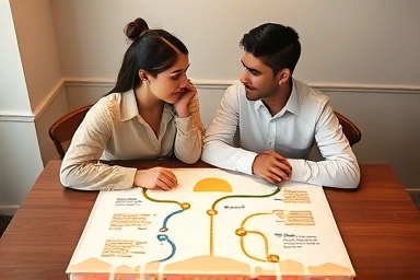 Couple designing a relationship roadmap for their future