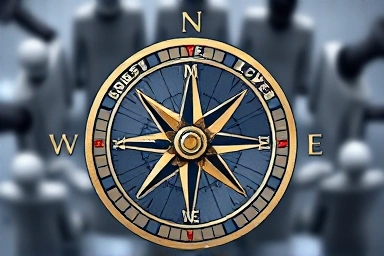 Compass symbolizing core values guiding relationships and personal growth.
