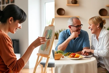 Symbolic split image of individual growth and couple connection.