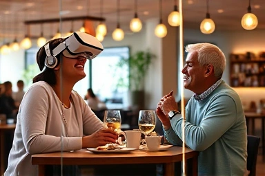 VR dating vs. traditional dating, long-distance romance.