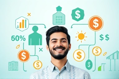 Young investor with balanced diverse financial assets.