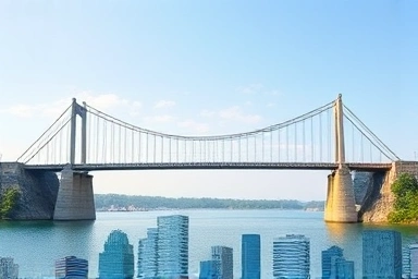 Metaphorical bridge of financial stability and global investment.
