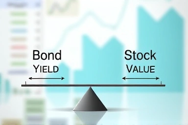 Inverse relationship between bond yields and stock value
