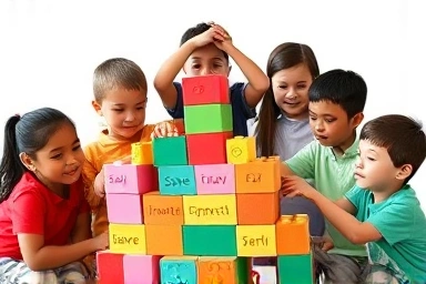Children learning financial skills through play