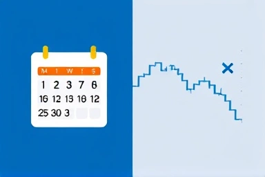 Calendar and stock graph illustrating dividend dates