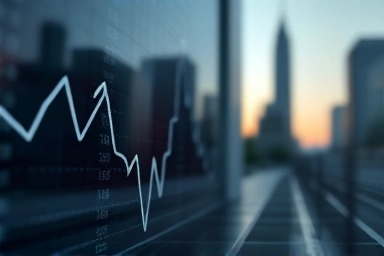 Stock market volatility and slowing growth graph
