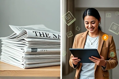 Digital vs physical newspaper subscription for investors: clarity and success.
