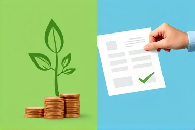 Symbolic representation of sustainable growth and ESG evaluation.