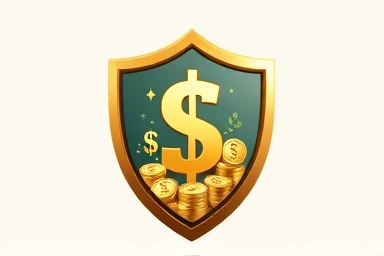 Symbolic shield protecting growing assets from inflation.