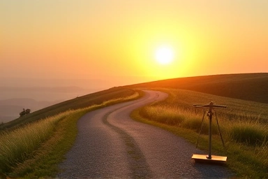 Serene path to success, symbolizing long-term investment growth and stability.