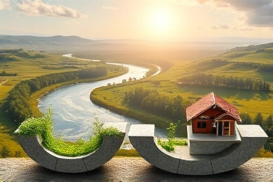 Symbolic representation of diverse investments in a low-interest rate environment.
