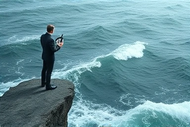 Investor navigating market volatility with risk management guidance