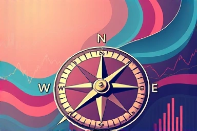 Economic compass guiding market trends and financial data.
