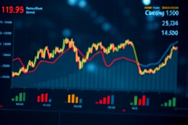 Transparent economic dashboard showing consumer sentiment impacting market indicators.