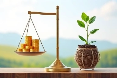 Balanced investment portfolio symbolizing retirement security and growth.