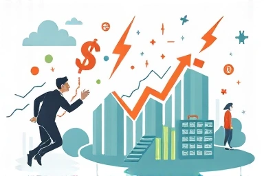 Symbolic representation of stock market forces and emotions.