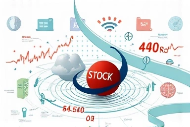 Economic indicators influencing stock market value metaphor.