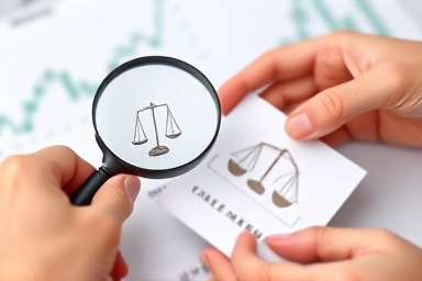 Financial analyst examining stock split documents for potential risks.