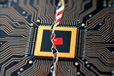 Semiconductor chip fractured, technological competition, US-China conflict.