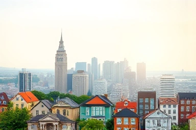 Symbolic U.S. economy with housing representing stability and growth.