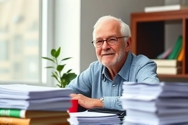 Wise investor contemplating long-term financial growth