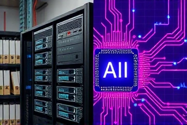 Vintage stock bubble versus modern AI chip growth.