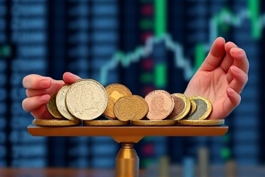 Symbolic image of balancing growth and value investments.
